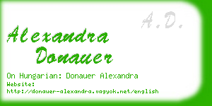 alexandra donauer business card
